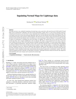 Inpainting Normal Maps for Lightstage data