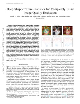 Deep Shape-Texture Statistics for Completely Blind Image Quality
  Evaluation