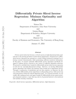 Differentially Private Sliced Inverse Regression: Minimax Optimality and Algorithm