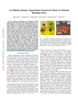 An Efficient Instance Segmentation Framework Based on Oriented Bounding
  Boxes
