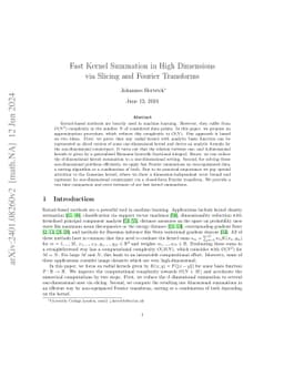 Fast Kernel Summation in High Dimensions via Slicing and Fourier
  Transforms