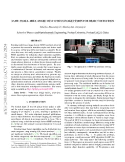 SAMF: Small-Area-Aware Multi-focus Image Fusion for Object Detection