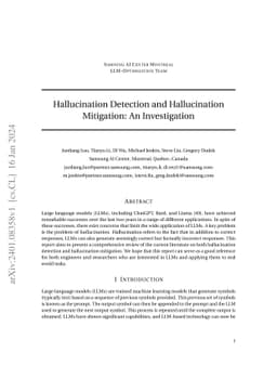 Hallucination Detection and Hallucination Mitigation: An Investigation