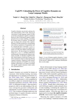CogGPT: Unleashing the Power of Cognitive Dynamics on Large Language
  Models