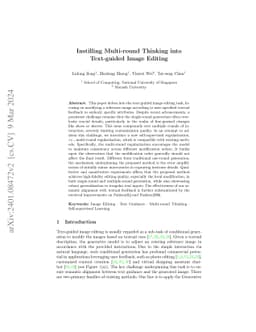Instilling Multi-round Thinking to Text-guided Image Generation
