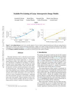 Scalable Pre-training of Large Autoregressive Image Models