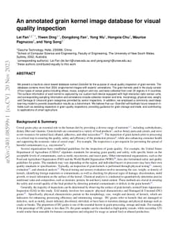An annotated grain kernel image database for visual quality inspection