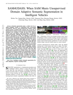 SAM4UDASS: When SAM Meets Unsupervised Domain Adaptive Semantic
  Segmentation in Intelligent Vehicles