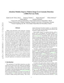 Attention Modules Improve Modern Image-Level Anomaly Detection: A
  DifferNet Case Study