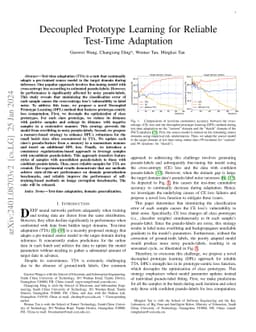 Decoupled Prototype Learning for Reliable Test-Time Adaptation