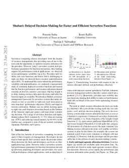 Shabari: Delayed Decision-Making for Faster and Efficient Serverless
  Functions