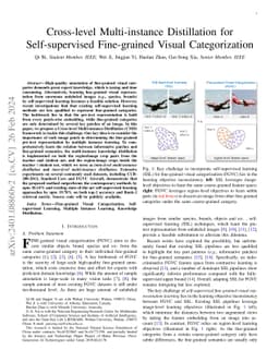 Cross-Level Multi-Instance Distillation for Self-Supervised Fine-Grained
  Visual Categorization