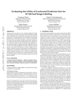 Evaluating the Utility of Conformal Prediction Sets for AI-Advised Image
  Labeling