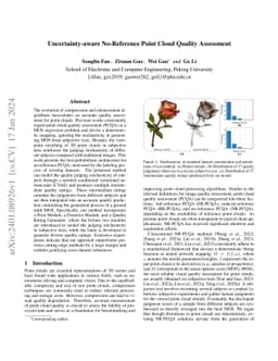 Uncertainty-aware No-Reference Point Cloud Quality Assessment