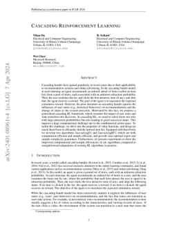 Cascading Reinforcement Learning