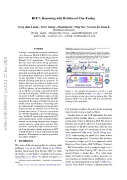 ReFT: Reasoning with Reinforced Fine-Tuning