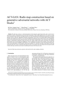 ACT-GAN: Radio map construction based on generative adversarial networks
  with ACT blocks