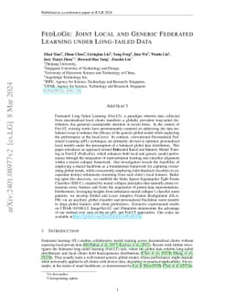 FedLoGe: Joint Local and Generic Federated Learning under Long-tailed
  Data
