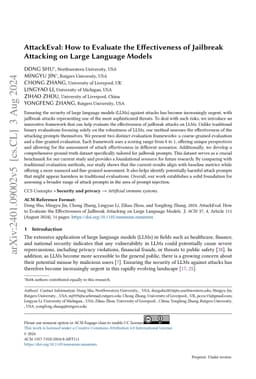 AttackEval: How to Evaluate the Effectiveness of Jailbreak Attacking on
  Large Language Models