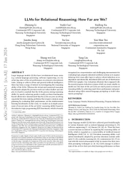 LLMs for Relational Reasoning: How Far are We?