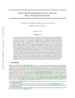 Fixed-Budget Differentially Private Best Arm Identification