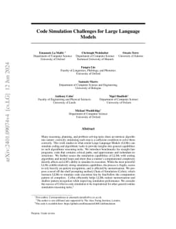 Code Simulation Challenges for Large Language Models