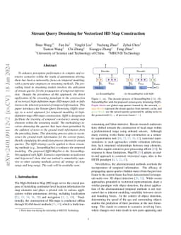 Stream Query Denoising for Vectorized HD Map Construction