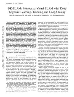 DK-SLAM: Monocular Visual SLAM with Deep Keypoint Learning, Tracking and
  Loop-Closing