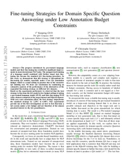 Fine-tuning Strategies for Domain Specific Question Answering under Low
  Annotation Budget Constraints