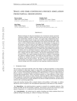 Space and Time Continuous Physics Simulation From Partial Observations