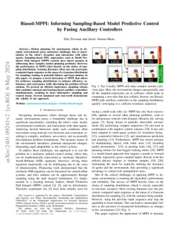 Biased-MPPI: Informing Sampling-Based Model Predictive Control by Fusing
  Ancillary Controllers