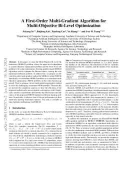 A First-Order Multi-Gradient Algorithm for Multi-Objective Bi-Level
  Optimization