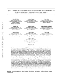 A gradient-based approach to fast and accurate head motion compensation
  in cone-beam CT