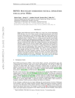 BENO: Boundary-embedded Neural Operators for Elliptic PDEs