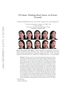Tri$^{2}$-plane: Thinking Head Avatar via Feature Pyramid
