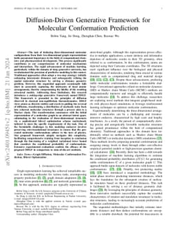Diffusion-Driven Generative Framework for Molecular Conformation
  Prediction