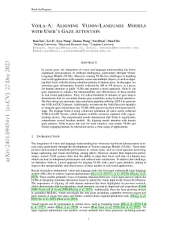 Voila-A: Aligning Vision-Language Models with User's Gaze Attention