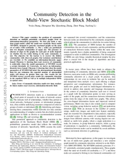 Community Detection in the Multi-View Stochastic Block Model