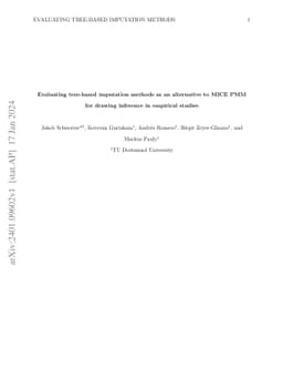 Evaluating tree-based imputation methods as an alternative to MICE PMM
  for drawing inference in empirical studies