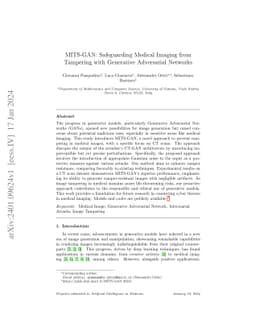 MITS-GAN: Safeguarding Medical Imaging from Tampering with Generative
  Adversarial Networks