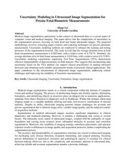 Uncertainty Modeling in Ultrasound Image Segmentation for Precise Fetal
  Biometric Measurements