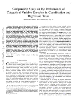 Comparative Study on the Performance of Categorical Variable Encoders in
  Classification and Regression Tasks