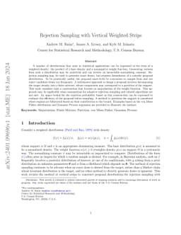 Rejection Sampling with Vertical Weighted Strips