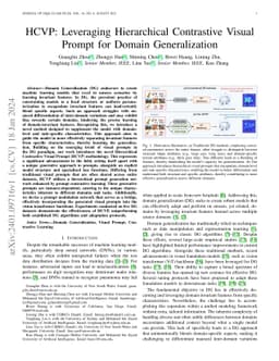 HCVP: Leveraging Hierarchical Contrastive Visual Prompt for Domain
  Generalization
