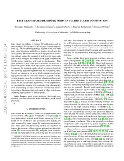 Fast graph-based denoising for point cloud color information