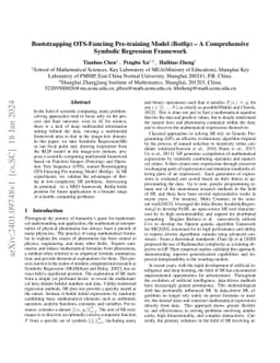 Bootstrapping OTS-Funcimg Pre-training Model (Botfip) -- A Comprehensive
  Symbolic Regression Framework