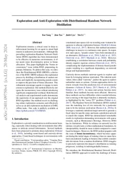 Exploration and Anti-Exploration with Distributional Random Network
  Distillation