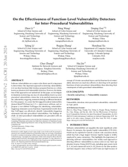 On the Effectiveness of Function-Level Vulnerability Detectors for
  Inter-Procedural Vulnerabilities