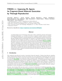 FREED++: Improving RL Agents for Fragment-Based Molecule Generation by
  Thorough Reproduction