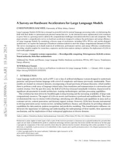 A Survey on Hardware Accelerators for Large Language Models
